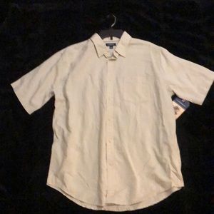 Men’s Ivory S/S Button Down Size L NWT